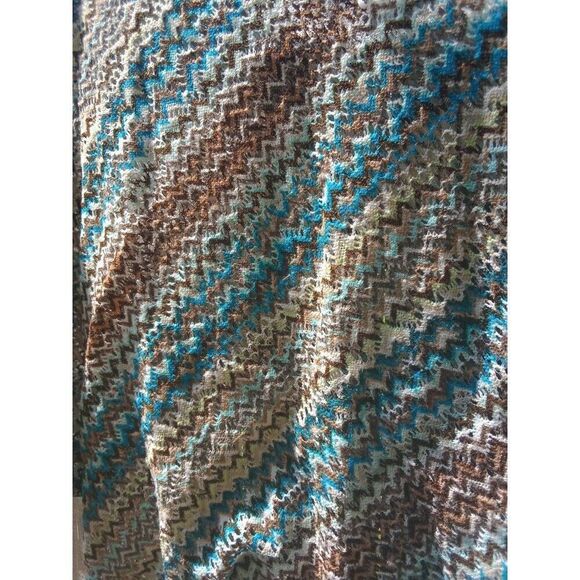 Dots top disserted sheer knit mid-drift juniors small chevron print - Picture 3 of 5